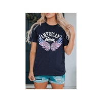 Azura Exchange American Woman Eagle Wing Flag Graphic Tee - S thumbnail