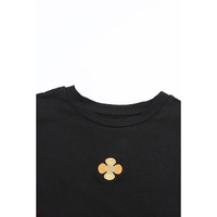 Azura Exchange Embroidered Flower Short Sleeve Tee - S thumbnail