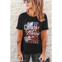 Azura Exchange American Flag Print Short Sleeve T-Shirt - L thumbnail