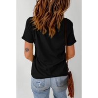 Black FUELED BY iced coffee AND anxiety Graphic Tee - L thumbnail