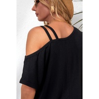 Azura Exchange Criss Cross One Shoulder T Shirt - L thumbnail