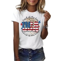 White USA Flag Slogan Graphic T-shirt - 2XL thumbnail