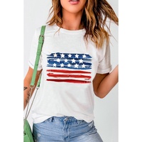 White American Flag Graphic Fashion Tee - M thumbnail