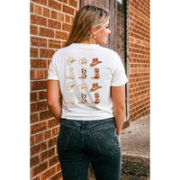 Azura Exchange Double-Side Cowboy Hat & Boots Graphic Tee - S thumbnail