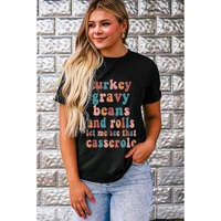 Black Food Lovers Slogan Graphic T Shirt - XL thumbnail