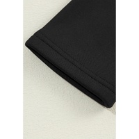 Black Mock Neck Thermal Lined Long Sleeve Tee - S thumbnail