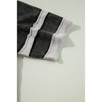 Black Varsity Stripe Half Sleeve Vintage Tee - L thumbnail