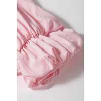 Light Pink Scoop Neck Bubble Sleeve Tee - L thumbnail