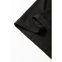 Black Faux Two Piece Floral Long Sleeve Patchwork Tee - L thumbnail