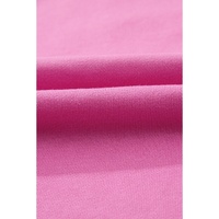 Sachet Pink Contrast Flower Drop Shoulder Loose T Shirt - L thumbnail