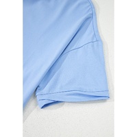 Myosotis Loose Half Sleeve Hi Low Hem T Shirt - L thumbnail