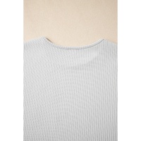 Light Grey Textured Loose T Shirt - L thumbnail