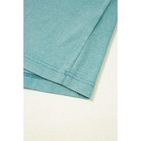 Sea Green MAMA Printed Mineral Wash Crewneck T Shirt - L thumbnail