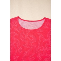 Red Western Girls Mesh T Shirt - L thumbnail