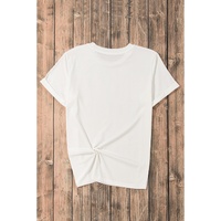White Sequin Crawfish Potato Lemon Corn Graphic Crewneck T Shirt - M thumbnail