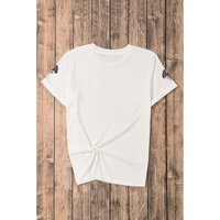 White Sequined Lobster Crewneck Tee - 3XL thumbnail