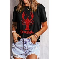 Black Shimmering Crawfish Graphic Tee - 2XL thumbnail