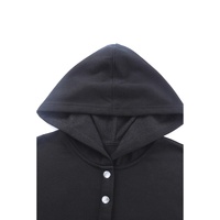 Azura Exchange Batwing Sleeve Hoodie with Pocketed Henley - S thumbnail