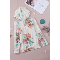 Azura Exchange Lace Contrast Long Sleeve Hoodie - L thumbnail