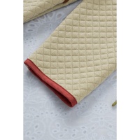 Azura Exchange Contrast Binding Snap Button Geometric Pullover Sweatshirt - M thumbnail