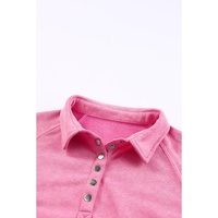 Azura Exchange Lantern Sleeve Snap Button Pullover Sweatshirt - L thumbnail