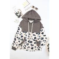 Azura Exchange Color Block Pocketed Drawstring Hoodie - L thumbnail