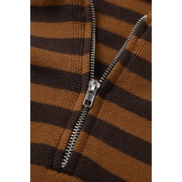 Azura Exchange Striped Knit Quarter Zip Hoodie - S thumbnail