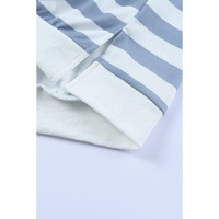Azura Exchange Drop Shoulder Striped Pullover Sweatshirt - M thumbnail