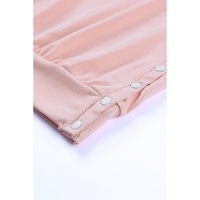 Azura Exchange Slit Buttons Crew Neck Sweatshirt - L thumbnail