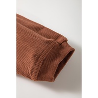 Chestnut Ribbed Corduroy Oversized Sweatshirt - 2XL thumbnail