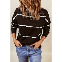 Azura Exchange Abstract Striped Long Sleeve Sweatshirt - M thumbnail