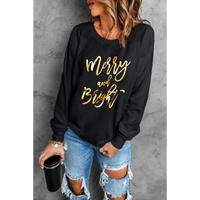 Azura Exchange Merry & Bright Print Sweatshirt - M thumbnail