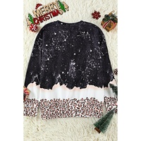 Azura Exchange Leopard Trim Pullover Sweatshirt - S thumbnail