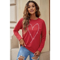Azura Exchange Heart Shaped Long Sleeve Sweatshirt - S thumbnail