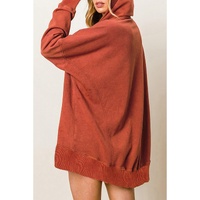 Azura Exchange Oversized Snap Button Hoodie with Thumb Hole in Orange - L thumbnail