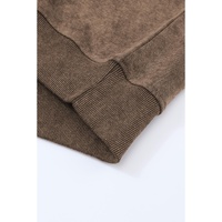 Azura Exchange Relaxed Brown Crew Neck Sweatshirt with Drop Shoulder Design - L thumbnail
