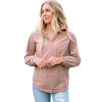 Azura Exchange Half Zip Ribbed Texture Collared Sweatshirt - M thumbnail