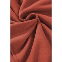 Flamingo Fleece Lined Zip Up Stand Collar Thumbhole Sleeve Sweatshirt - L thumbnail