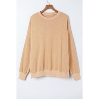 Azura Exchange Oversized Khaki Drop Shoulder Sweatshirt - S thumbnail
