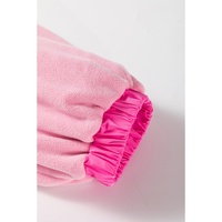 Pink Colorblock Patchwork Half Zip Oversized Sherpa Hoodie - XL thumbnail