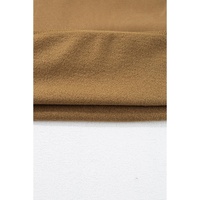Camel Solid Fleece Lined Drop Shoulder High Low Sweatshirt - 2XL thumbnail