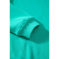 Aruba Blue Solid Fleece Lined Drop Shoulder Terry Sweatshirt - L thumbnail