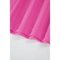 Sachet Pink Solid Drop Shoulder Drawstring Cropped Hoodie - L thumbnail