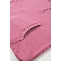 Valerian Solid Kangaroo Pocket Half Zipper Oversized Hoodie - 2XL thumbnail