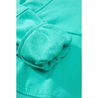 Aruba Blue Quarter Zip Stand Neck Kangaroo Pocket Sweatshirt - L thumbnail