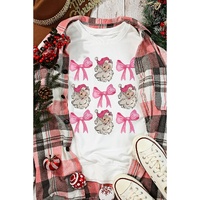 Beige Santa Claus Bowknot Pattern Christmas Sweatshirt - XL thumbnail