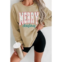 Parchment Festive Element Printed MERRY Christmas Graphic Sweatshirt - L thumbnail