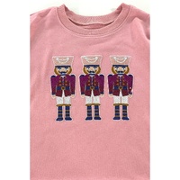 Pink Christmas Nutcracker Graphic Pullover Sweatshirt - M thumbnail