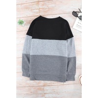 Azura Exchange Black Contrast Stitching Sweatshirt with Slits - 2XL thumbnail