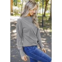 Azura Exchange Ribbed Zip Knit Top - L thumbnail